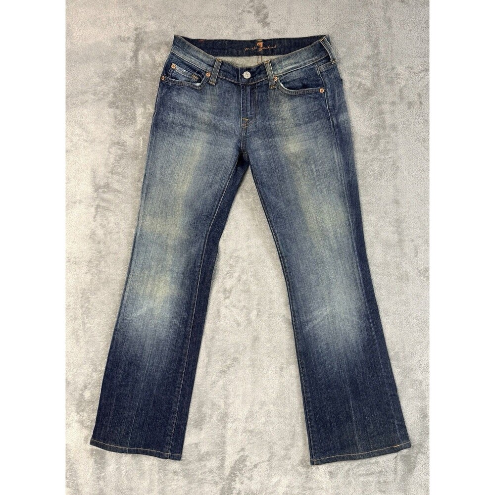 7 For All Mankind Jeans Womens 27 Bootcut Medium Wash Made In USA